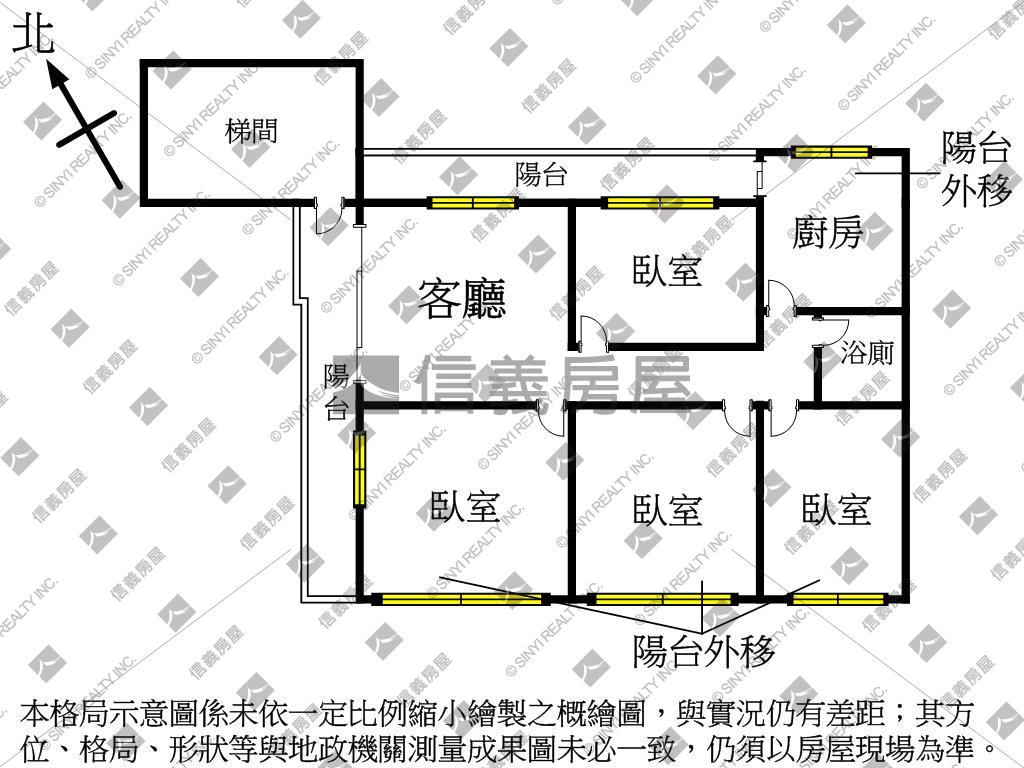 大觀路陽光美景四房房屋室內格局與周邊環境