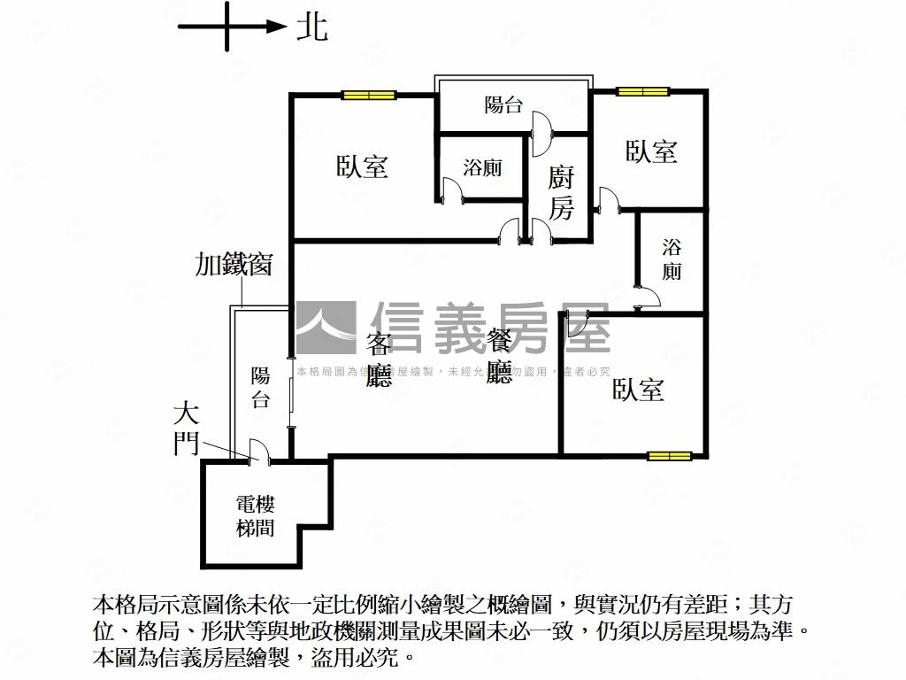 金滿意邊間美３房房屋室內格局與周邊環境