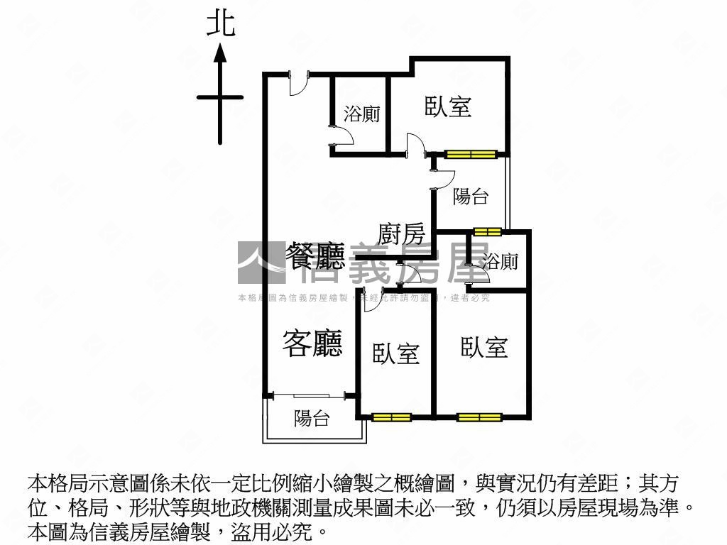 專任華御朝南３房車位房屋室內格局與周邊環境