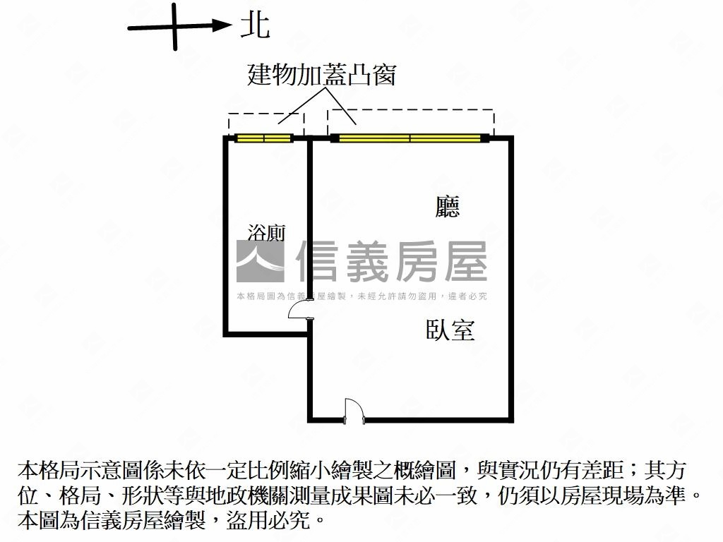 台北明亮方正套房房屋室內格局與周邊環境