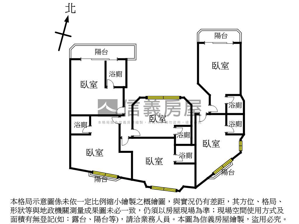 高樓層整層６套房房屋室內格局與周邊環境