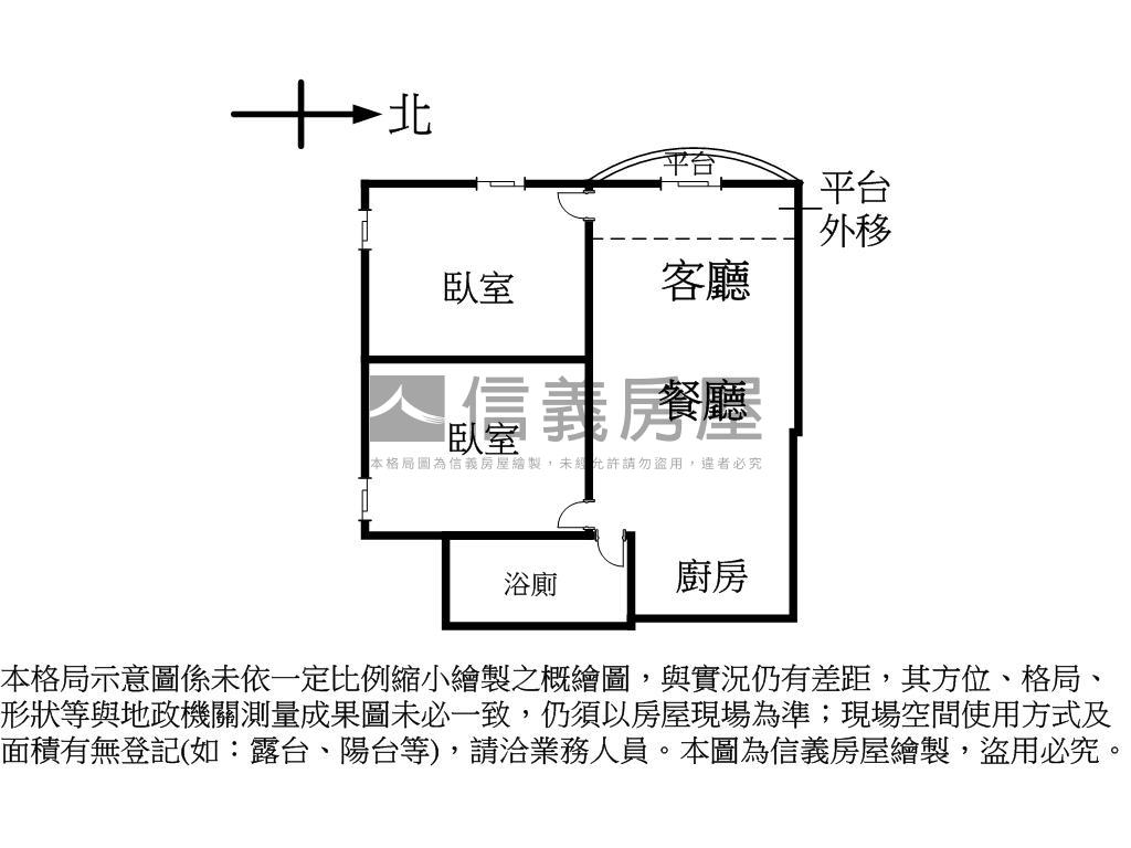 夯溫馨大兩房平車衛浴開窗房屋室內格局與周邊環境