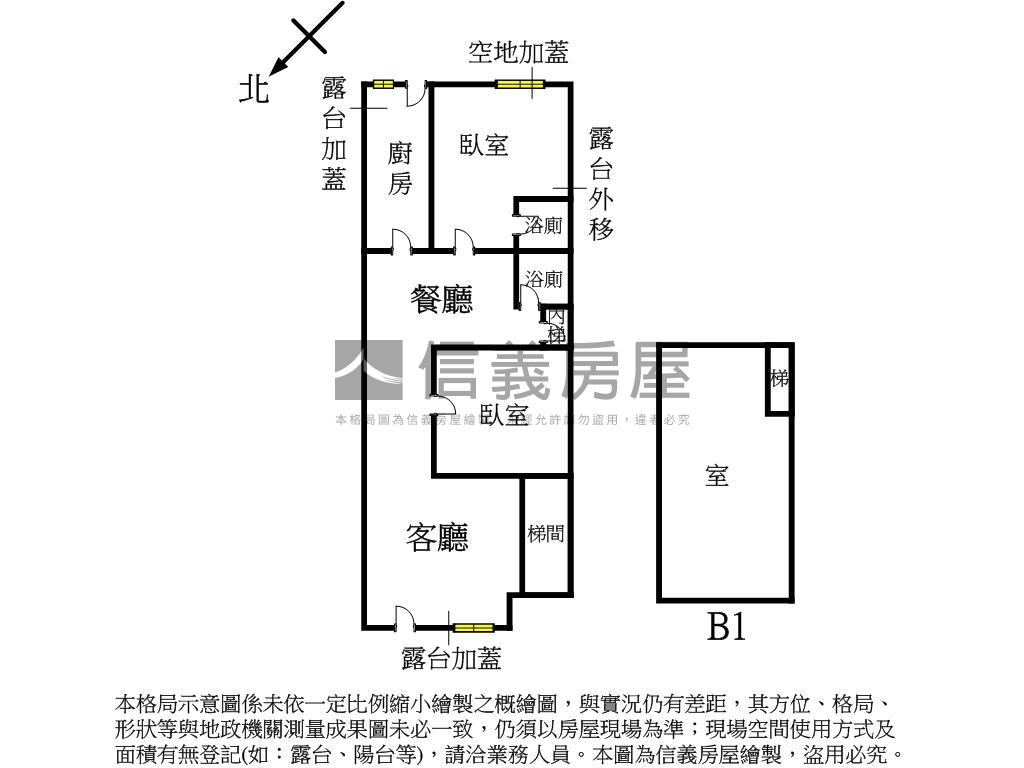 信義區靜巷美裝一樓房屋室內格局與周邊環境