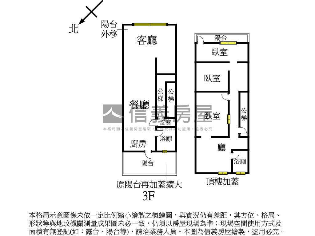 正萬大路●３樓帶頂加房屋室內格局與周邊環境