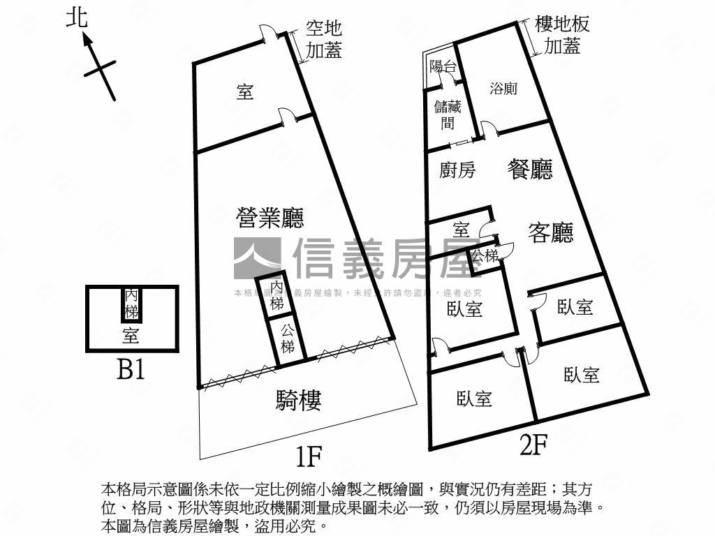 中原市場雙店面１＋２Ｆ房屋室內格局與周邊環境