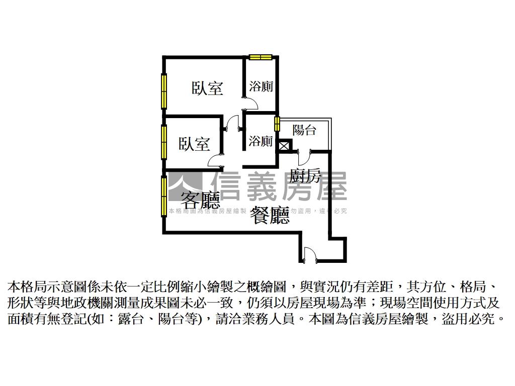 德友植仁雙衛浴舒適兩房房屋室內格局與周邊環境