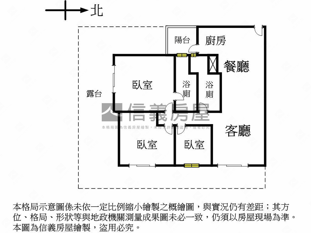 允將上上謙三房平車美露臺房屋室內格局與周邊環境
