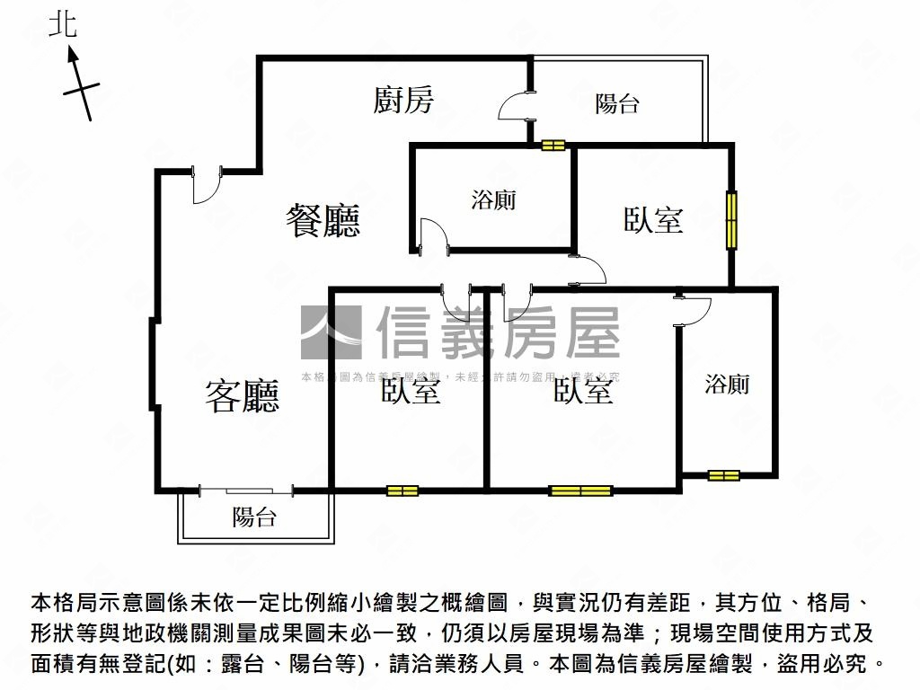 昕都心★溫暖靜謐三房平車房屋室內格局與周邊環境