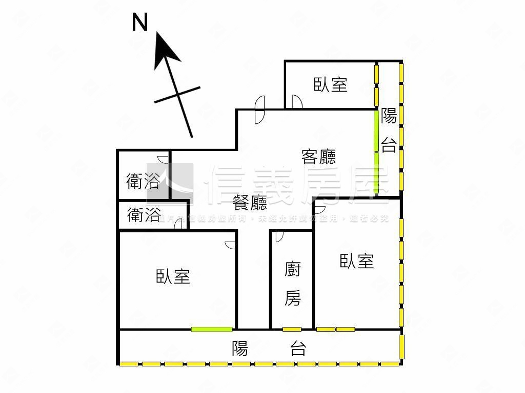 屋況佳大空間三樓房屋室內格局與周邊環境