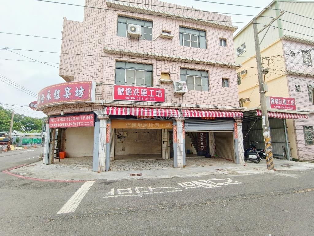 蚵寮大面寬三角窗透店房屋室內格局與周邊環境