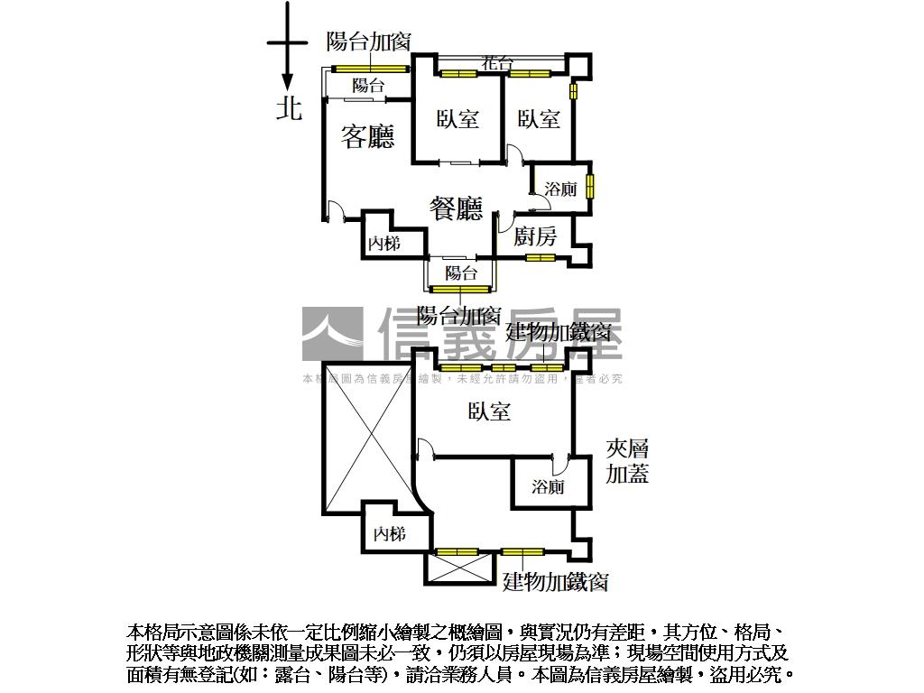伯爵挑高綠景房房屋室內格局與周邊環境