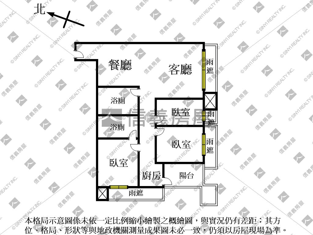 希望城市豪邸珍藏三房車位房屋室內格局與周邊環境