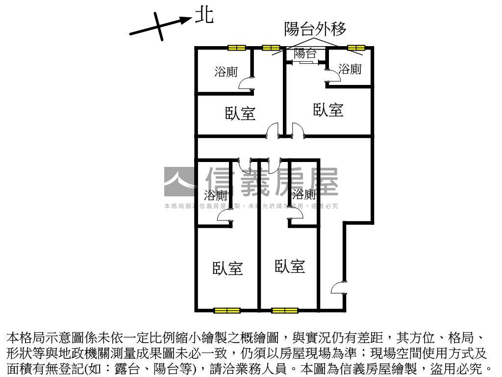 面中科大大門收租四套房屋室內格局與周邊環境