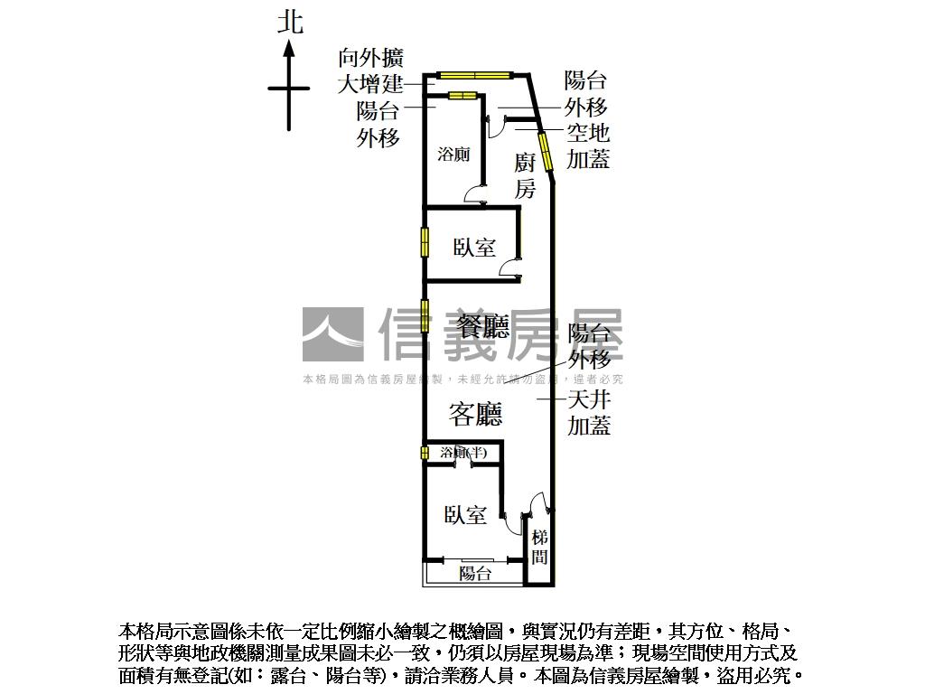 近圓山捷運．邊間公寓二樓房屋室內格局與周邊環境