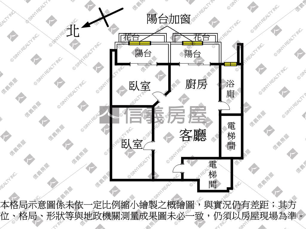 天母玫瑰景觀２房房屋室內格局與周邊環境