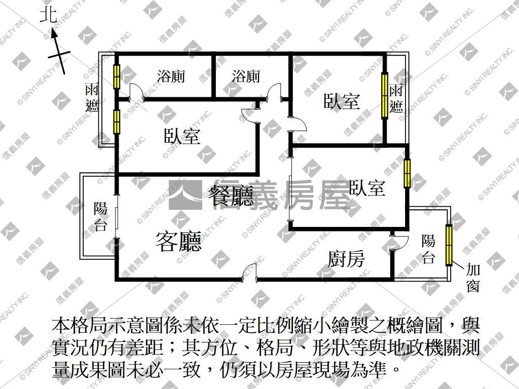 台元大三房附平面車位房屋室內格局與周邊環境