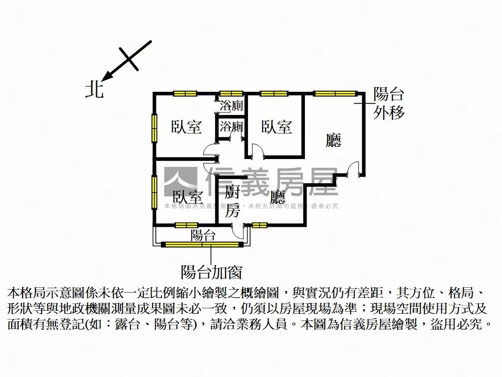 捷運華府明亮邊間三房房屋室內格局與周邊環境
