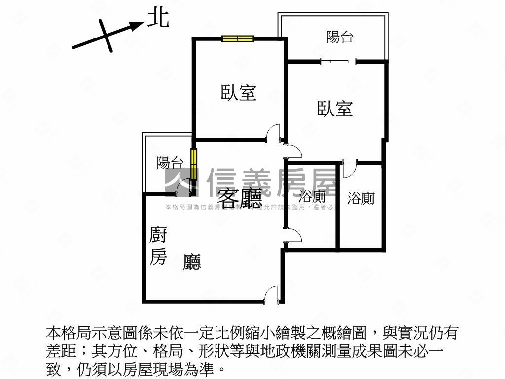 圓山陽明全新兩房兩衛平車房屋室內格局與周邊環境