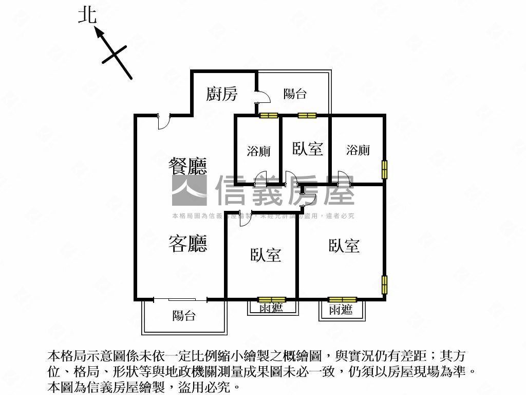 坤悅Ｏ２三房面球場視野戶房屋室內格局與周邊環境