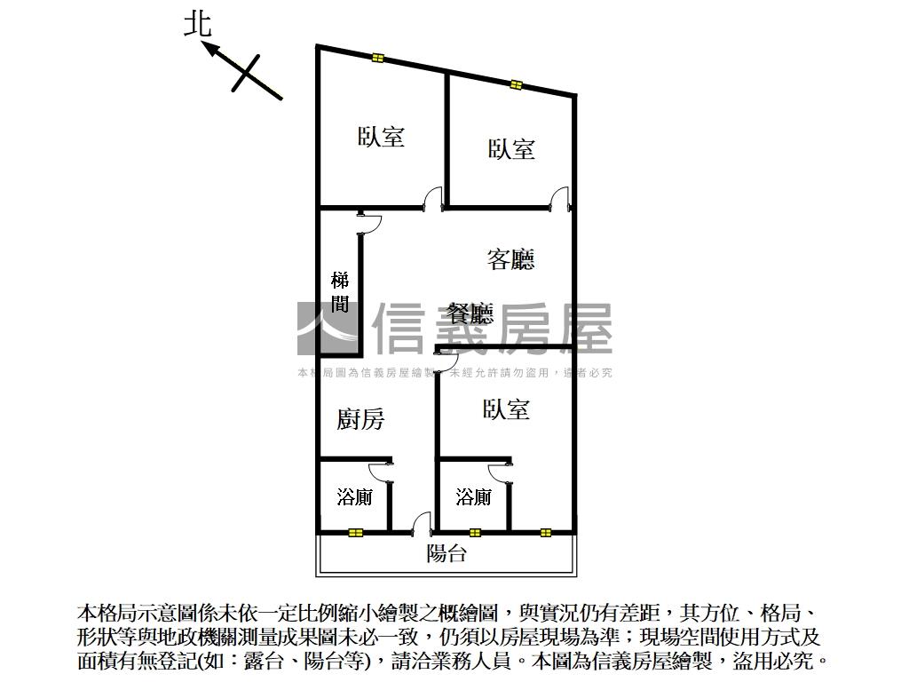 立德路溫馨裝潢３房房屋室內格局與周邊環境