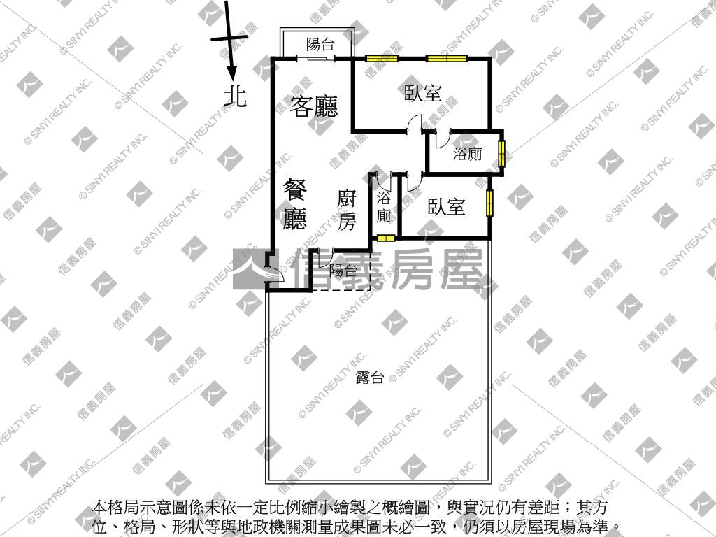 單元二未住高樓露台雙平車房屋室內格局與周邊環境