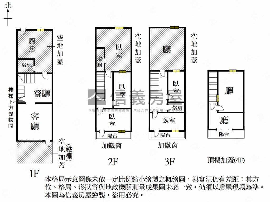 前後臨路傳統透天房屋室內格局與周邊環境