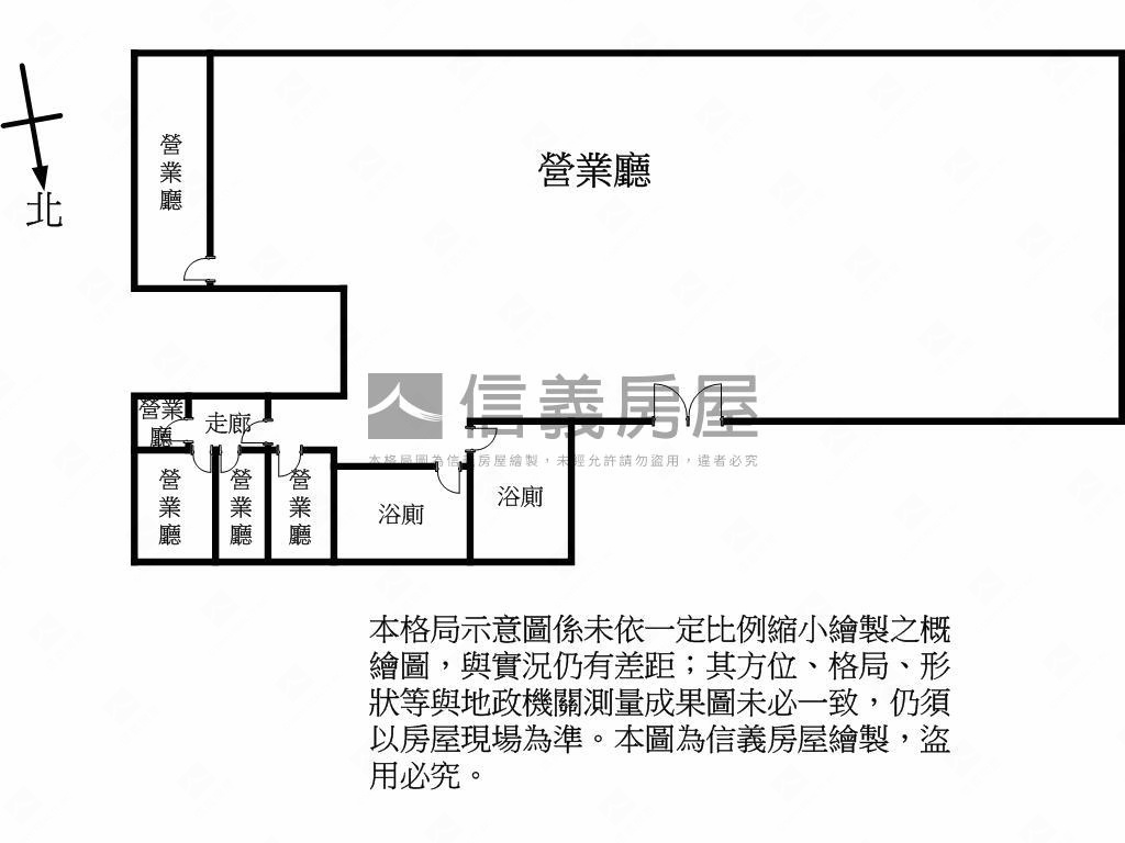 八德區第一銀行Ｂ１商辦房屋室內格局與周邊環境