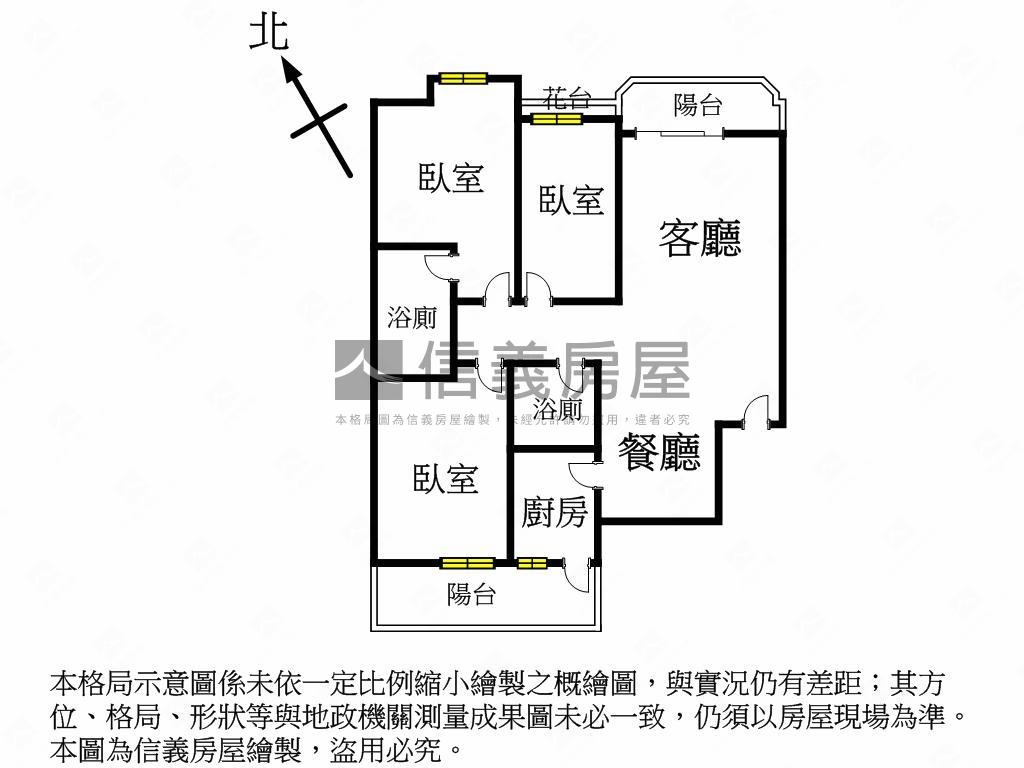 【市政府旁】次頂樓大３房房屋室內格局與周邊環境