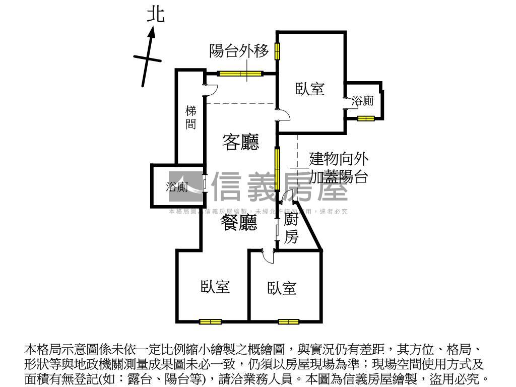 三面採光捷運旁精美美寓房屋室內格局與周邊環境