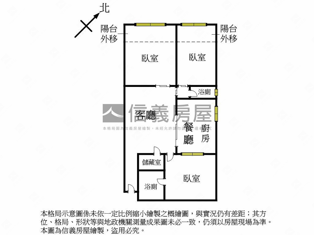 中區大三房房屋室內格局與周邊環境