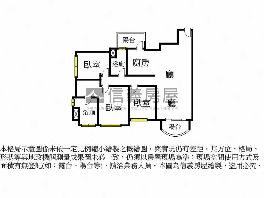 專任國聚之邑朝南三房平車房屋室內格局與周邊環境