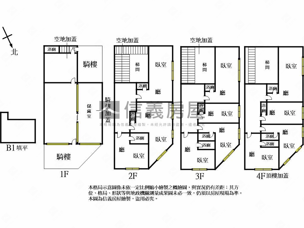 透天金角店＋收租套房房屋室內格局與周邊環境