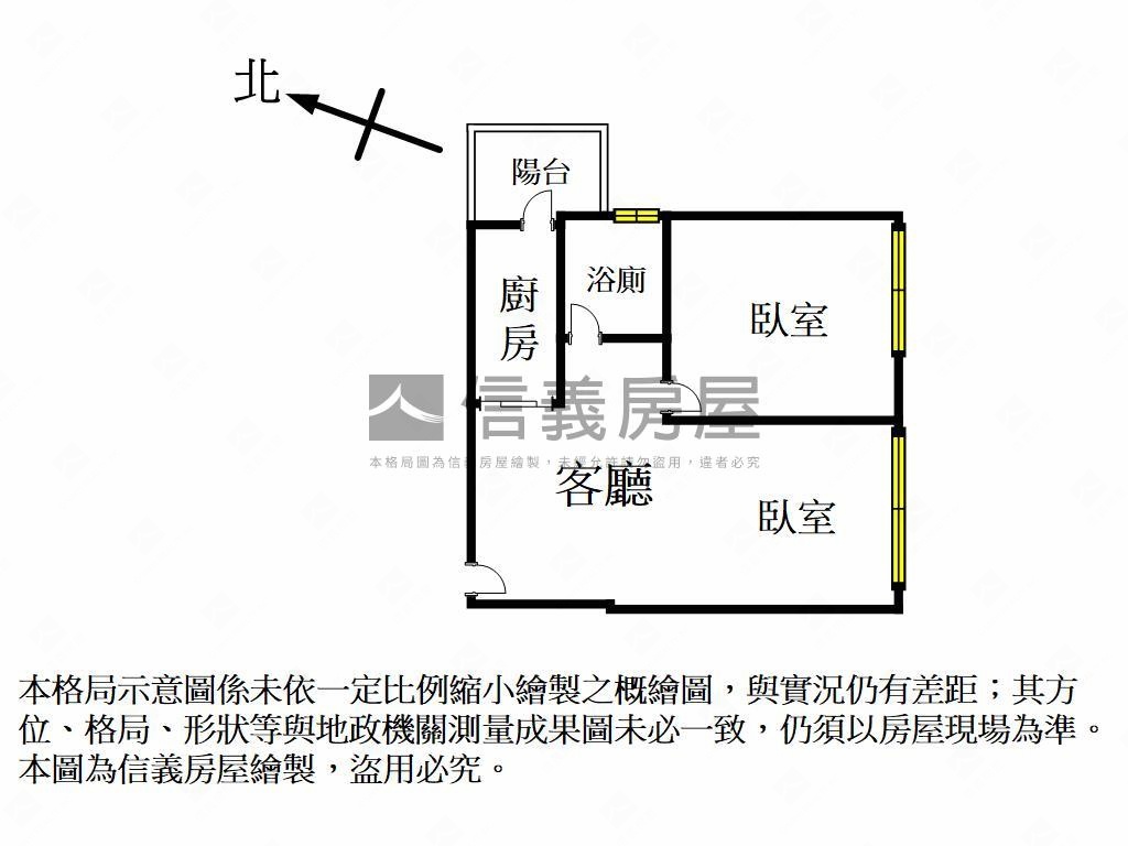 小港３年衛浴開窗質感兩房房屋室內格局與周邊環境