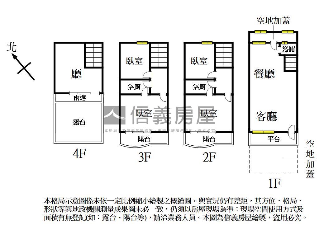 自由天地前院空間大美透天房屋室內格局與周邊環境