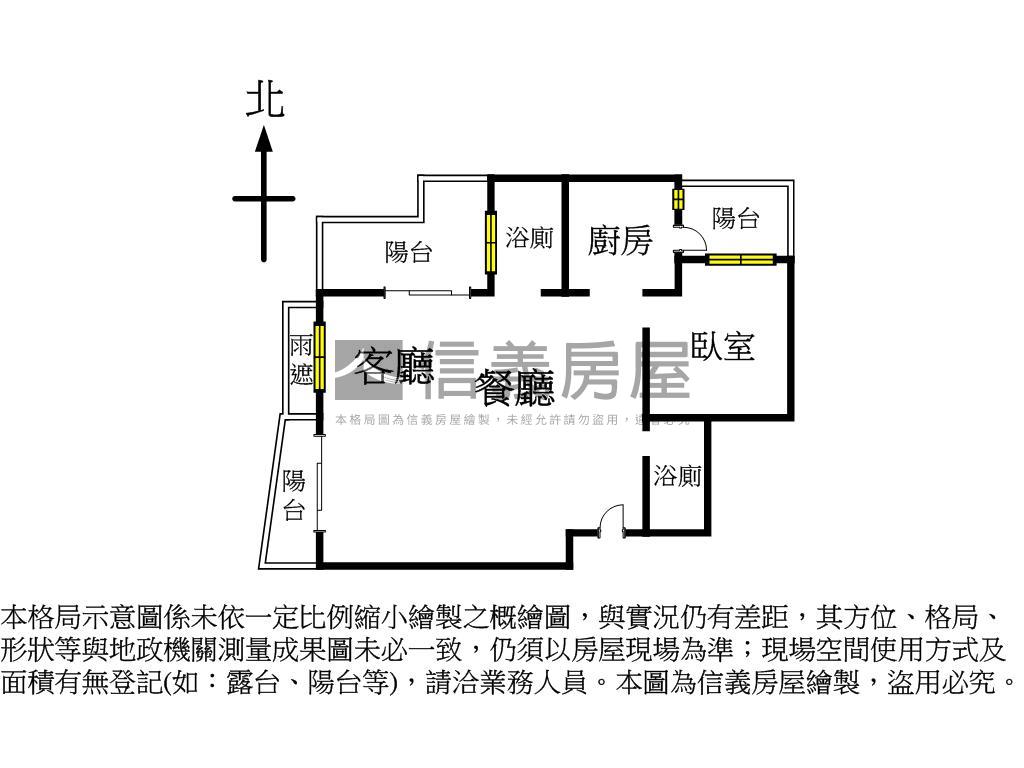 北投景觀大空間房屋室內格局與周邊環境