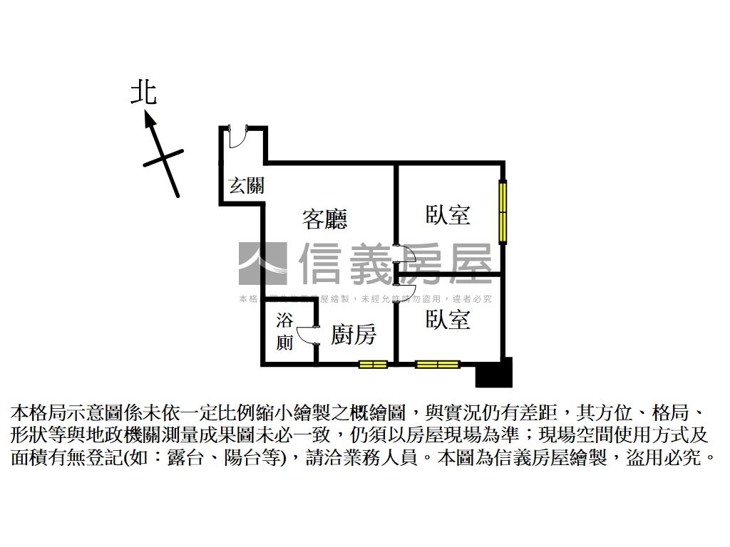 女人香二房房屋室內格局與周邊環境