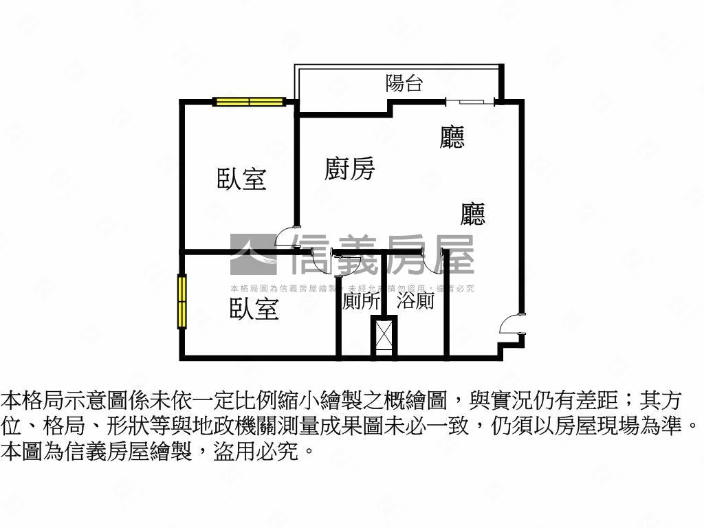 警大㊣兩房預售可約看２Ｆ房屋室內格局與周邊環境
