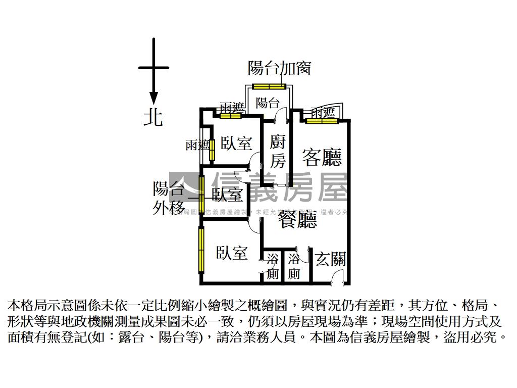 涵碧園邊間捷運三房車房屋室內格局與周邊環境
