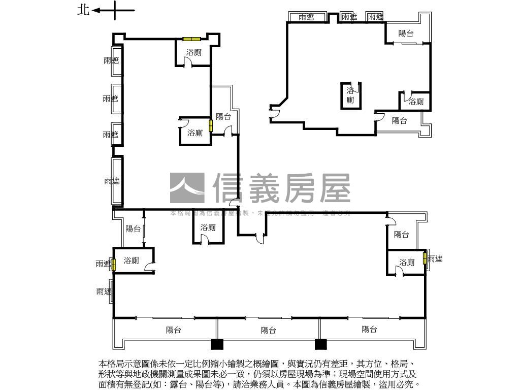 正隆官邸保留戶一整層房屋室內格局與周邊環境