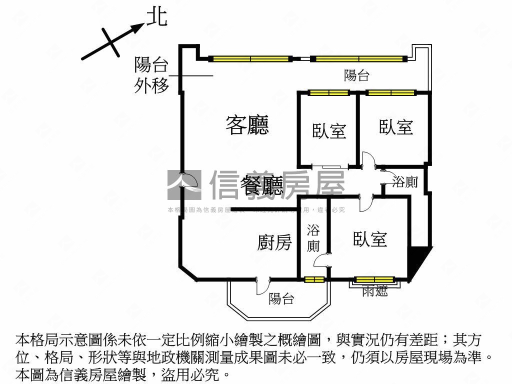 捷運～福砌絕美電梯３房房屋室內格局與周邊環境