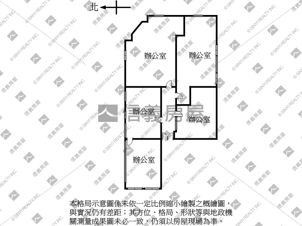 博愛一路Ｒ１２旁百坪商辦房屋室內格局與周邊環境