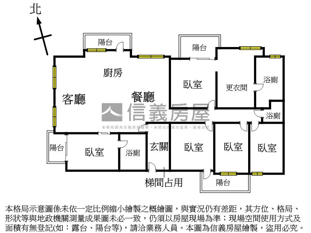 美術館一層一戶五房雙併戶房屋室內格局與周邊環境