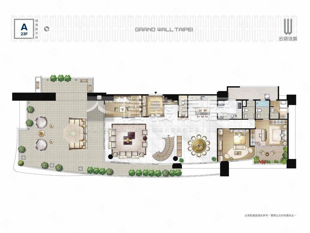 宏築信義Ａ１樓中樓房屋室內格局與周邊環境