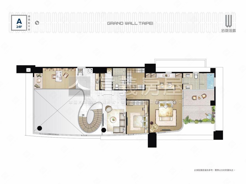 宏築信義Ａ１樓中樓房屋室內格局與周邊環境