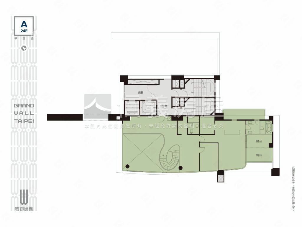 宏築信義Ａ１樓中樓房屋室內格局與周邊環境