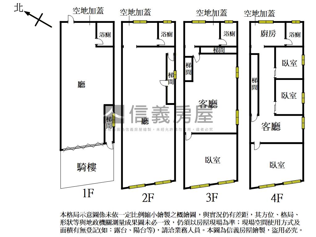 中正路店住透天房屋室內格局與周邊環境