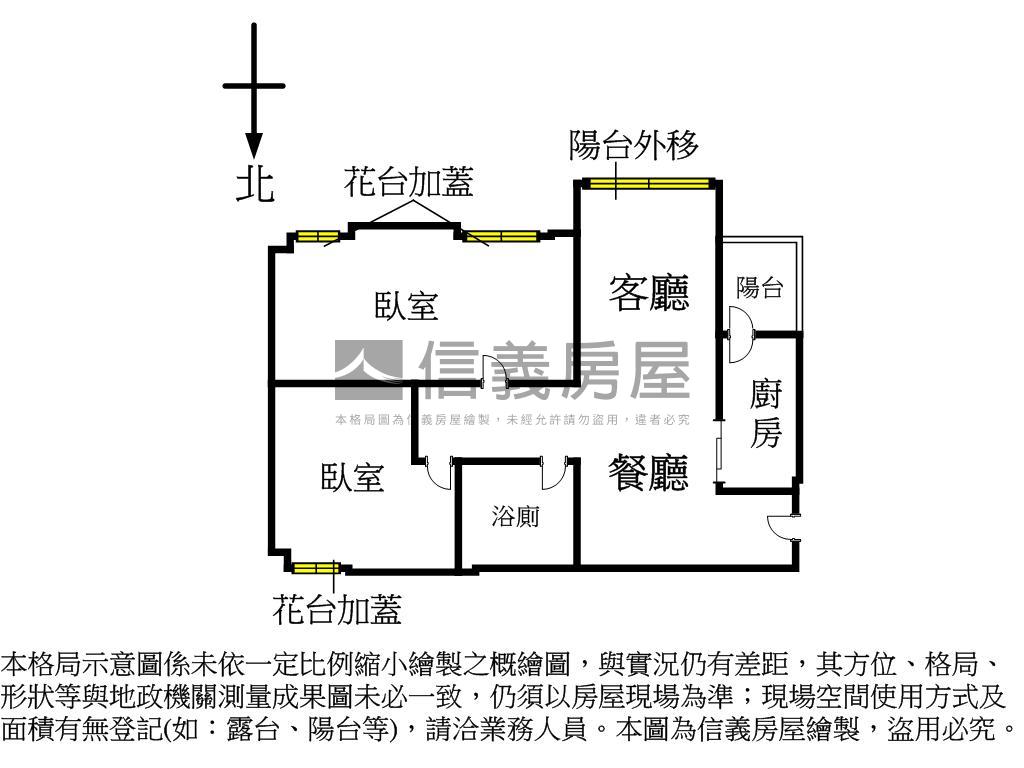 松山新城高樓朝南面中庭房屋室內格局與周邊環境