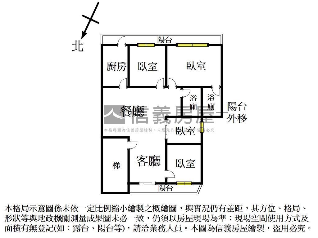 近薇閣大空間三樓房屋室內格局與周邊環境