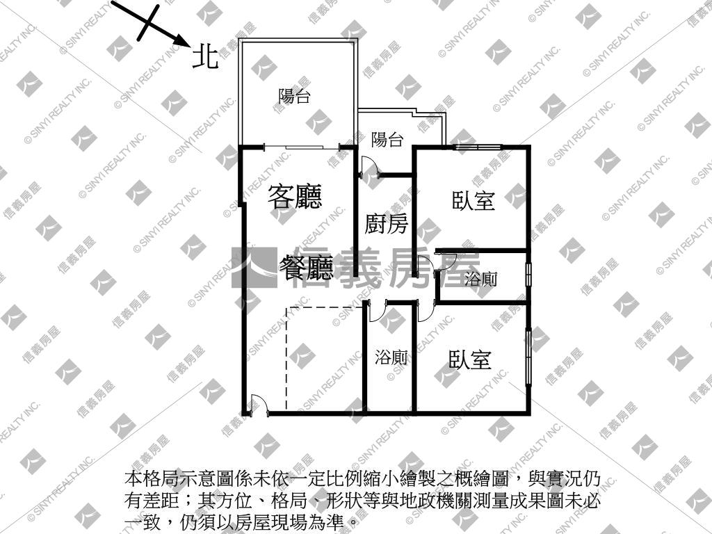 平均綠高樓亮２房車位房屋室內格局與周邊環境