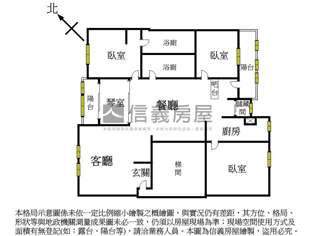 大旭地好旺３＋１大空間房屋室內格局與周邊環境